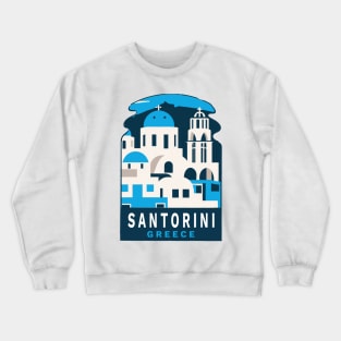 Vintage Style Santorini Decal Crewneck Sweatshirt